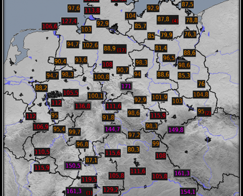 DWD - Sturmtief Sabine Spitzenböen