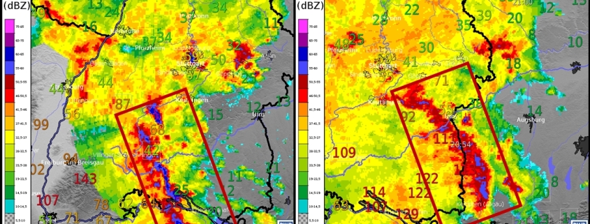 DWD Heftige Unwetter letzte Nacht