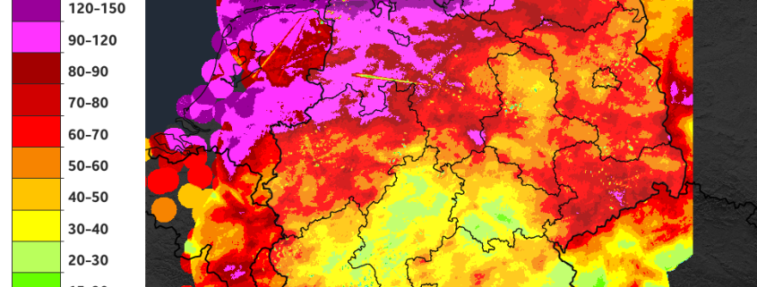 DWD Regional viel Regen im Oktober