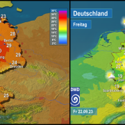 DWD Starke Gewitter und Dauerregen