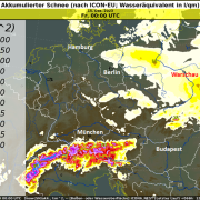 DWD Schneehoehen in Europa – ein kurzer Rueck und Ausblick