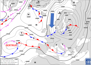DWD Tief GERTRUD da kommt was auf uns zu…