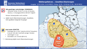 DWD Viel Regen fuer die Suedwesthaelfte 2