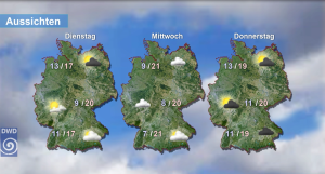 DWD Wie wird das Wetter von Trinitatis bis Fronleichnam 2