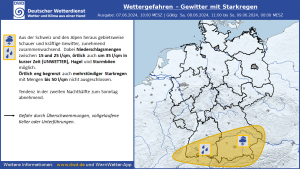 DWD Extremwettervorhersagen des DWD nicht nur fuer Deutschland 1