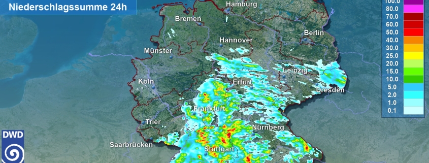 DWD Schwere Gewitter samt Ueberflutungen