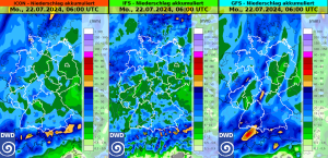 DWD Zwischenbilanz beim Niederschlag im Juli 3