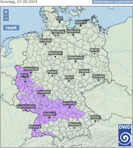 DWD Zweigeteiltes Wetter 2