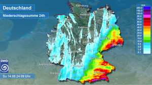 DWD Angespannte Dauerregen und Hochwasserlage 1