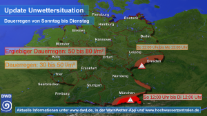 DWD Angespannte Dauerregen und Hochwasserlage 2