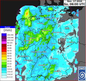 DWD Niederschlaege im November