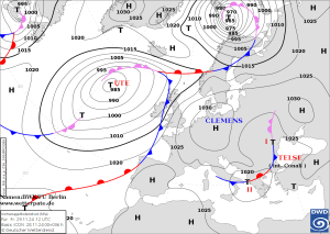 DWD Ruhiger Clemens loest stuermische Telse ab