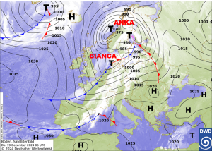 DWD BIANCA´s Kaltfront