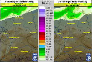 DWD Feuerwerk Wetter