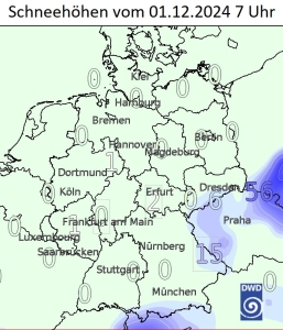 DWD Schnee am ersten Advent